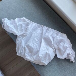 White Off-Shoulder Women's Top